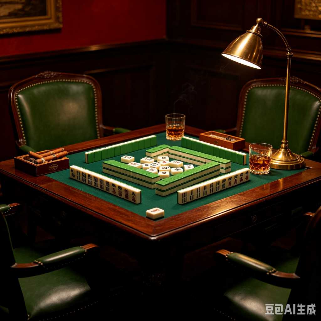 carved pattern mahjong set