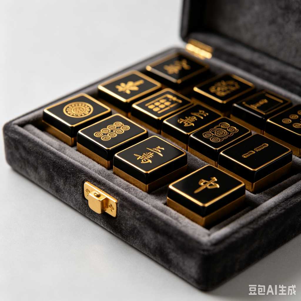 flat print mahjong set
